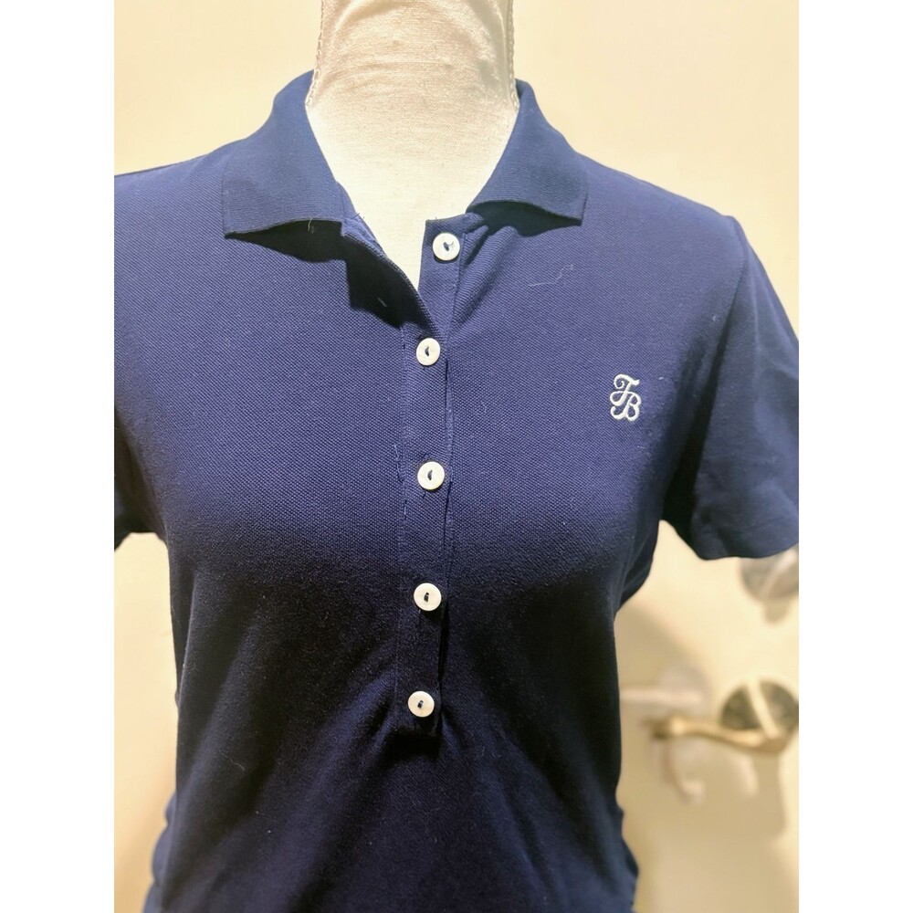 Tommy Bahama Side Shirred Collared Polo Dress Size Medium Navy Blue Short Sleeve - Picture 2 of 7